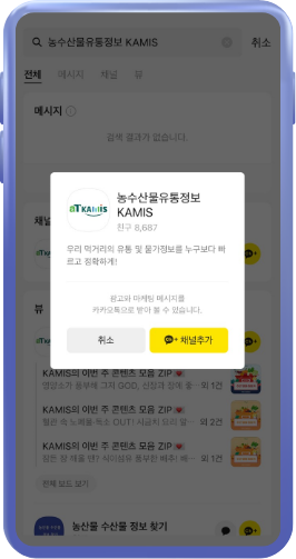 카카오톡 채널 추가 4단계 설명 이미지